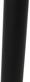 Lampa de exterior in picioare neagra cu sfera transparenta 100 cm IP44 - Sfera