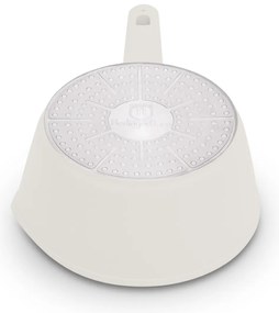 Oală pentru sos cu capac 16 cm, 1.2L – Berlinger Haus Sahara Collection BH 8058, crem, antiaderentă, pentru rețete rapide și încălzire