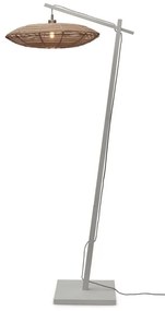 Lampadar eco din bambus cu ratan Tanami L white/disc, nat