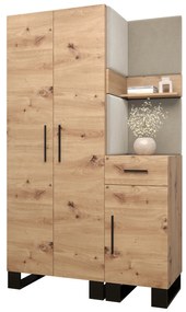 Set mobilier pentru hol Amanda 6 (Stejar artisan + bej). 1085902