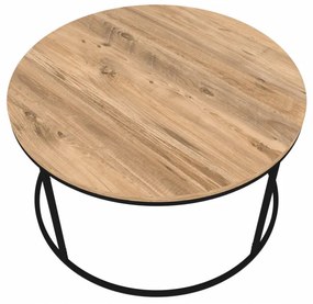 Masuta Cafea, PAL Melaminat / Metal, Lapen, Negru