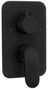 Deante Alpinia Baterie dus monocomanda incastrata, negru mat