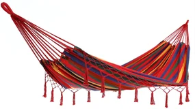 Deuba Hamac cu franjuri rosu - 320x150cm