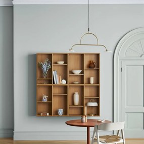 Bibliotecă în culoare naturală cu aspect de lemn de stejar suspendată 70x70 cm Mistral – Hammel Furniture
