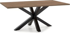 Masă de dining cu blat cu aspect de lemn de nuc 100x180 cm Comba – Marckeric