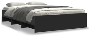 3295661 vidaXL Cadru de pat, negru, 120x200 cm, lemn prelucrat