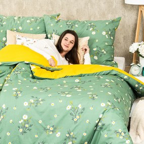 Lenjerie de pat 4Home Meadow din bumbac, 140 x 200 cm, 70 x 90 cm