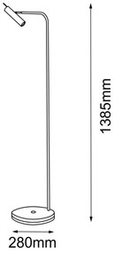 Lampadar AMOS 1xGU10/15W/230V Amplex 8908