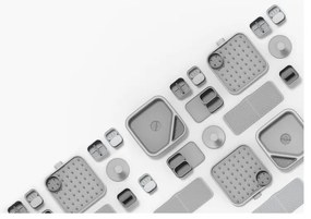 Suport pentru accesorii de spălat gri din plastic Duo – Joseph Joseph