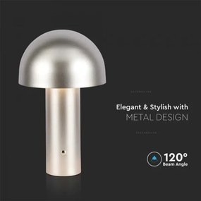 Lampă LED de birou reglabilă, reîncărcabilă, 1W, 5V, 3000-6000K, 1800 mAh, aurie