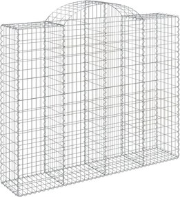 vidaXL Coș gabion arcuit, 200x50x160/180 cm, fier galvanizat
