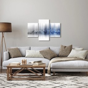 Tablou - Panorama orașului, albastru-gri (90x60 cm)