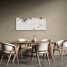 Tablou cu perete și buchet (120x50 cm)