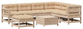 3250608 vidaXL Set mobilier de grădină cu perne, 8 piese, lemn masiv de pin