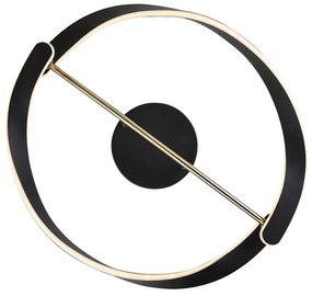 Plafoniera LED din metal negru auriu Adalind