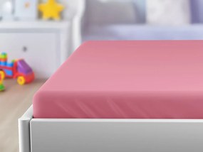 Cearsaf impermeabil pentru patut JERSEY 70x140 cm roz