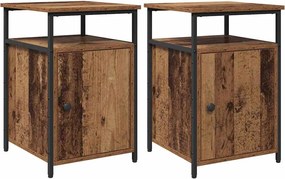 vidaXL Dulap de noapte Lemn vechi Lemn compozit