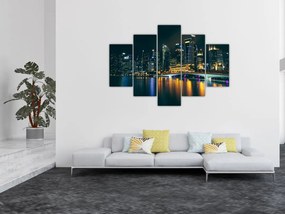 Tablou - Singapore noaptea (150x105 cm)