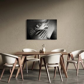 Tablou - Lotus în mâinile lui Buddha (90x60 cm)