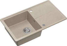 Chiuveta compozit incastrata Quadron Pop Tony 111 bej nisipiu 78x45 cm