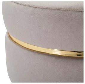 Taburet bej cu tapițerie din catifea Paris – Mauro Ferretti