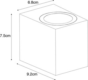 Lampă de perete inteligentă de exterior neagră IP65 incl. Wifi GU10 50mm - Baleno