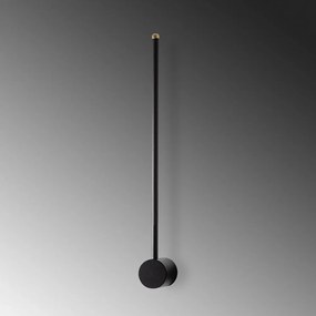 Aplică de perete neagră LED ø 7 cm Sword – Opviq lights