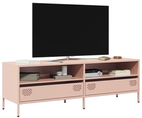 851335 vidaXL Dulap TV, roz, 135x39x43,5 cm, oțel laminat la rece