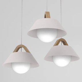 Lustră pe cablu FUNDA 3xE27/15W/230V crem