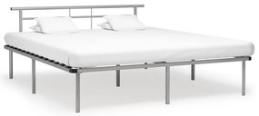vidaXL Cadru de pat, gri, 200 x 200 cm, metal