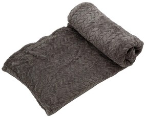 Patura din microplus Culoare gri inchis, DELORA 150x200 cm