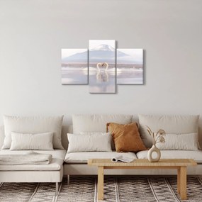 Tablou - Lebede îndrăgostite (90x60 cm)