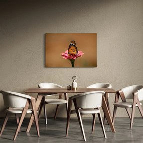Tablou cu fluture pe floare (90x60 cm)