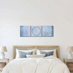 Tablou - Mandala in albastru (cu ceas) (90x30 cm)