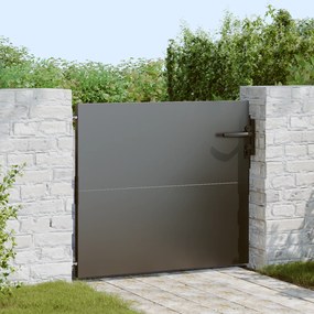 vidaXL Poartă de grădină Negru 105 x 100 cm Oțel vopsit în pulbere