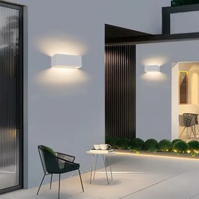 Brilagi - Aplică de perete pentru exterior DONNANI LED/7W/230V 20 cm alb IP44