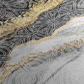 Tablou - Mandala în marmură (cu ceas) (90x30 cm)