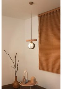 Duolla - Pendul suspendat pe cablu IRONLINE 1xE27/15W/230V pin/stejar/bej