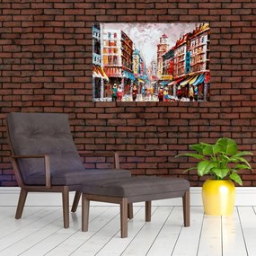 Tablou - Hong Kong, pictură în ulei (90x60 cm)