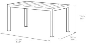 Masă de grădină 90x147 cm Julie – Keter