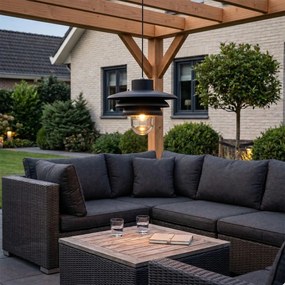 Lampă suspendată de exterior de design neagră IP44 - Morty