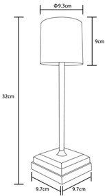 Globo 58487S - Lampă de birou LED DIXON, reîncărcabilă, cu reglaj tactil, 1,5 W/5 V, 2200 mAh, bej