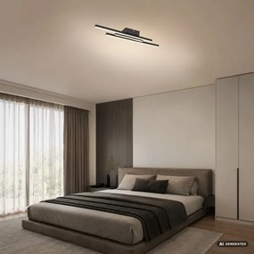 Rabalux 71491 - Plafonieră LED LIRIEN LED/18W/230V 4000K neagră
