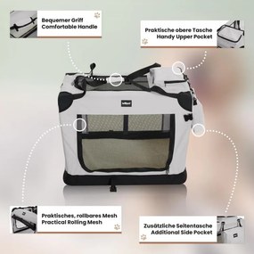 Leopet Cutie de transport pentru câini L, 70 x 52 x 52 cm, g