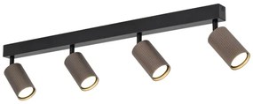 Spot TUNE, 4x GU10/10W/230V, negru/maro