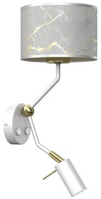 Lampă de perete SENSO 1xE27/40W/230V + 1xGU10/MR11/7W albă