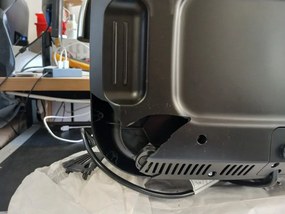 La mâna a doua: Friteuza dubla cu aer cald Ninja AF500EU, 10.4 L, 7 programe, Timer, Zone independente, Negru/Inox