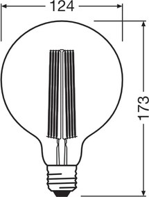 Bec LED dimabil VINTAGE FILAMENT E27/5,8W/230V 2200K - Osram