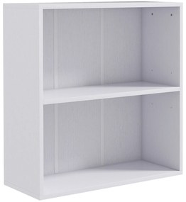 HOMCOM Bibliotecă raft de depozitare cu 2 compartimente și raft reglabil, 60 x 24 x 63 cm, alb | Aosom Romania