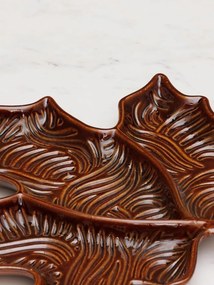 Tavita decorativa, forma de frunza, din ceramica 30 cm, Maple